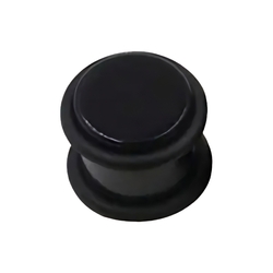 Плаг с резиновым фиксатором (акрил, цвет черный, 12мм) p-005