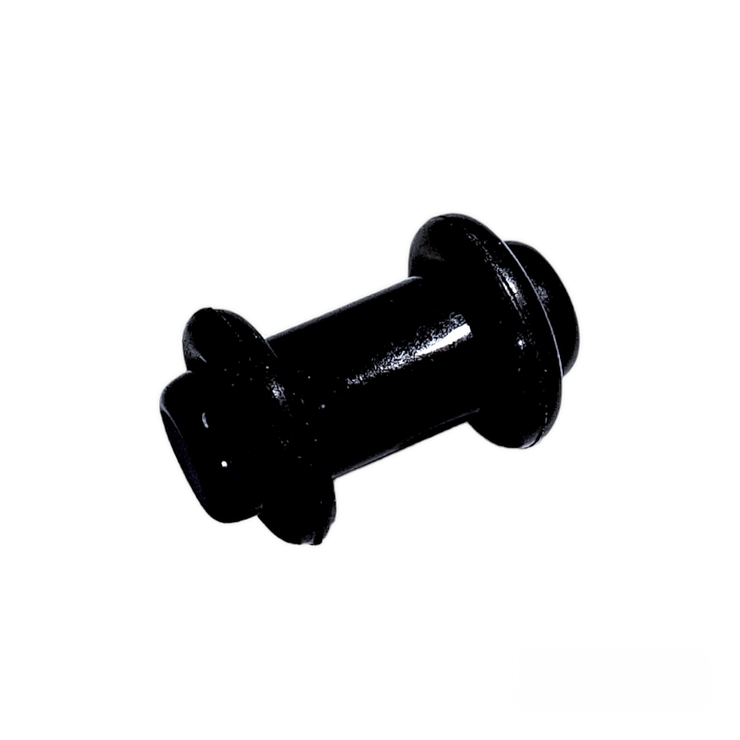 Плаг с резиновым фиксатором (акрил, цвет черный, 6мм) p-025