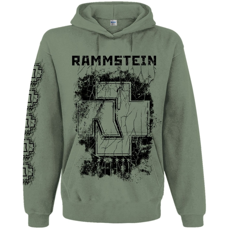 Худі Rammstein "Sechs Herzen Die Brennen" (олива) Худі Rammstein "Sechs Herzen Die Brennen" (олива)