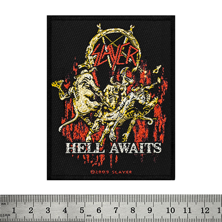 Нашивка тканая Slayer "Hell Awaits" (ofp-018) Нашивка тканая Slayer "Hell Awaits" (ofp-018)