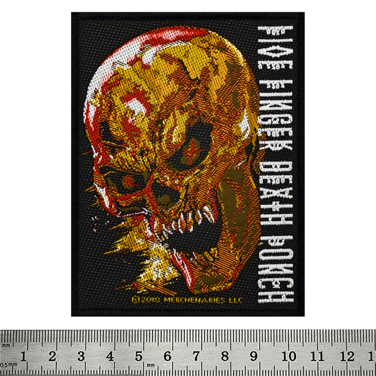 Нашивка тканая Five Finger Death Punch (bloody skull) (ofp-019)