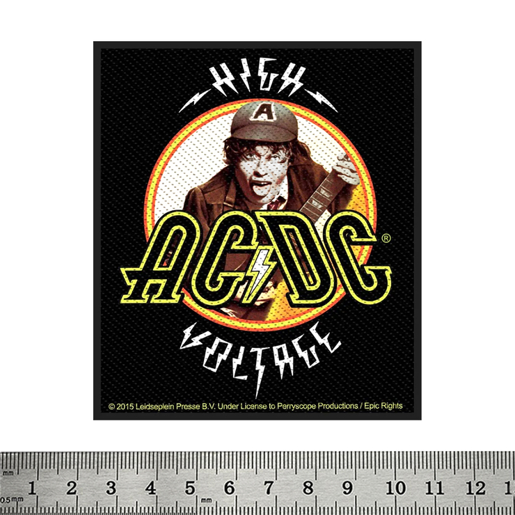 Нашивка тканая AC/DC "High Voltage" (ofp-022) Нашивка тканая AC/DC "High Voltage" (ofp-022)