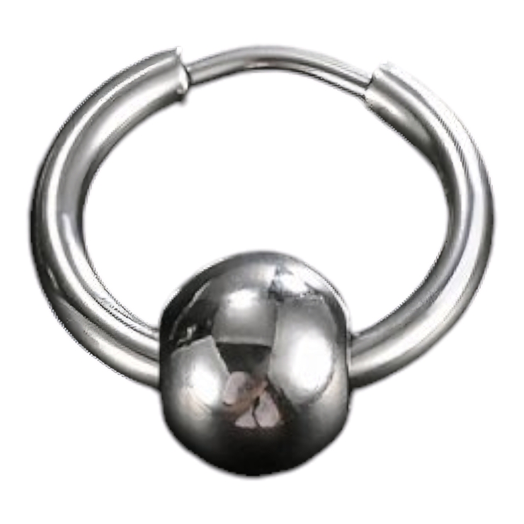 Серьга-кольцо хард обманка с шариком (хир.сталь, стальной, 17 мм) ea-147 Серьга-кольцо хард обманка с шариком (хир.сталь, стальной, 17 мм) ea-147