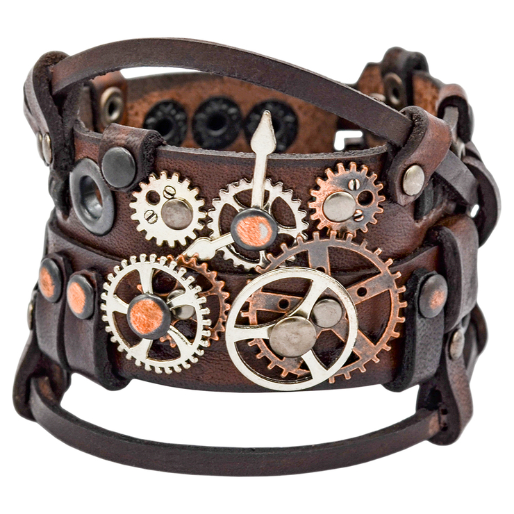 Браслет Стимпанк коричневый (bsp-76)