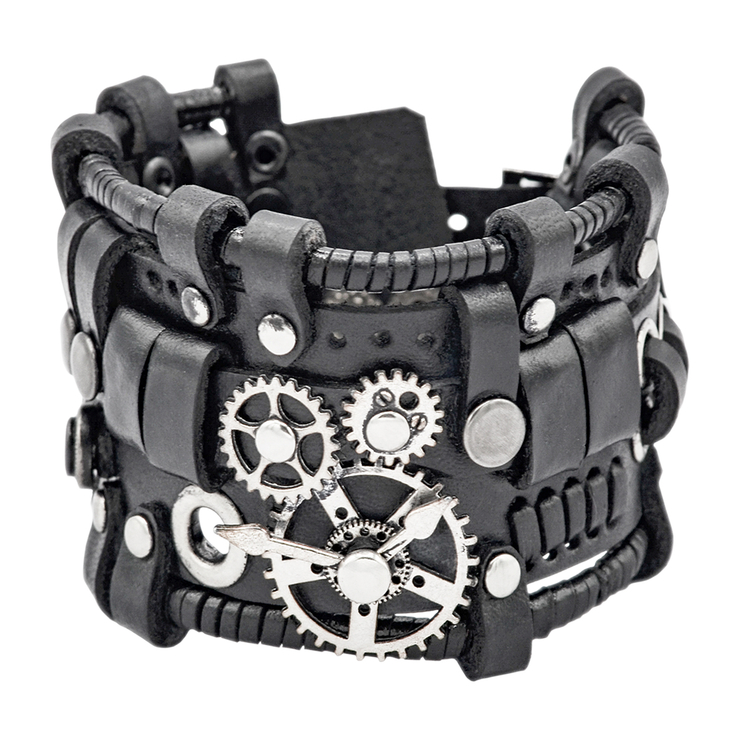 Браслет Стімпанк чорний (bsp-77) Браслет Стімпанк чорний (bsp-77)