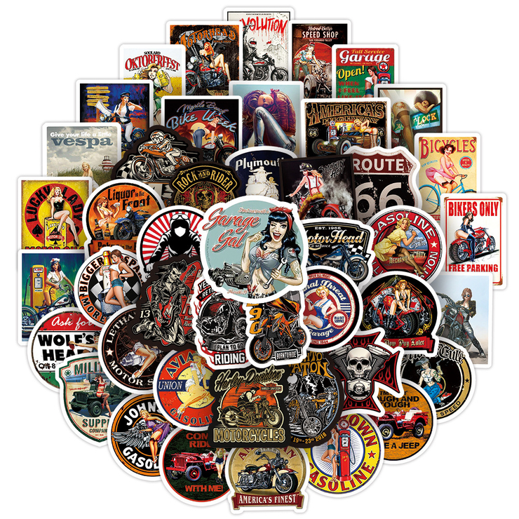 Набір стікерів Motor Cult (stk-091) 50 шт Набір стікерів Motor Cult (stk-091) 50 шт