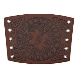 Наруч Скандинавские узоры в руническом кругу (коричневый)