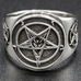 Перстень Три пентаграммы с козлом (серебро, 925 проба) (thrg-003)