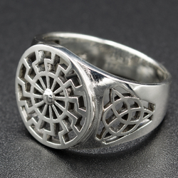 Перстень (thrg-008) Чорне Сонце (срібло, 925 проба) Перстень (thrg-008) Чорне Сонце (срібло, 925 проба)