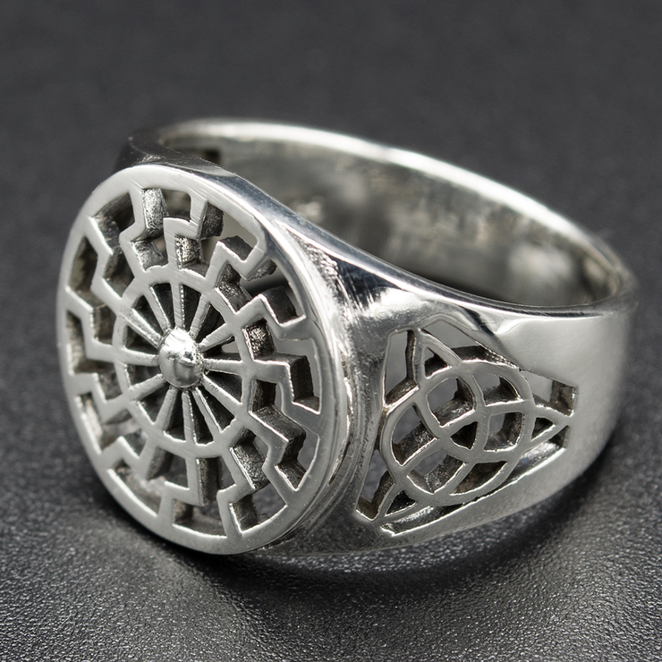 Перстень Черное Солнце (серебро, 925 проба) (thrg-008) Перстень Черное Солнце (серебро, 925 проба) (thrg-008)