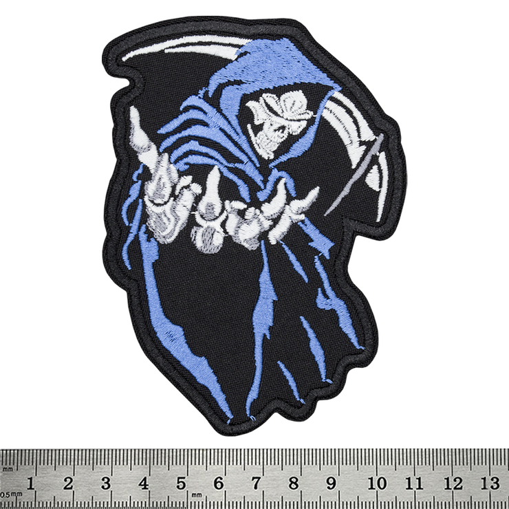 Нашивка Смерть с косой в синем саване