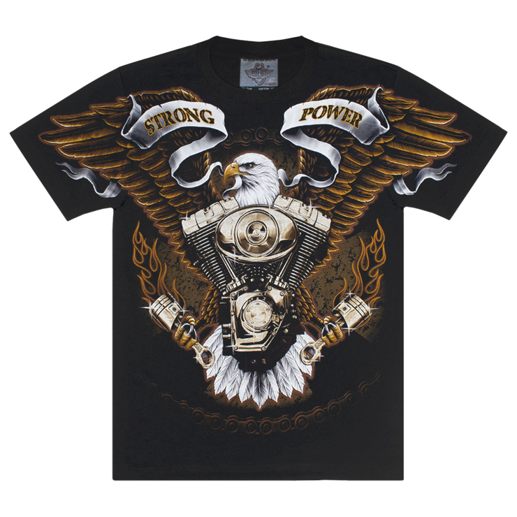 Футболка Strong Power - Eagle with Motor (Rock Eagle, Total t-shirt) Футболка Strong Power - Eagle with Motor (Rock Eagle, Total t-shirt)