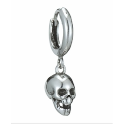 Серьга-кольцо с подвеской Череп (ea-157)