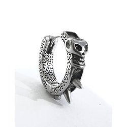 Сережка-кільце з Черепом та шипами (ea-159)