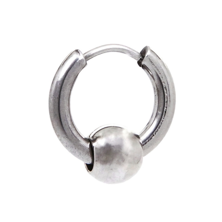 Сережка-кільце хард обманка з кулькою (хір.сталь, сталевий, 15 мм) ea-161 Сережка-кільце хард обманка з кулькою (хір.сталь, сталевий, 15 мм) ea-161