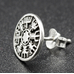 Серьга-гвоздик Рунический компас (серебро, 925 проба) (st-038) Серьга-гвоздик Рунический компас (серебро, 925 проба) (st-038)