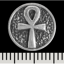 Серьга-гвоздик Анкх в круге (серебро, 925 проба) (st-040) Серьга-гвоздик Анкх в круге (серебро, 925 проба) (st-040)