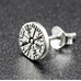 Серьга-гвоздик Вегвизир - рунический компас (серебро, 925 проба) (st-046) Серьга-гвоздик Вегвизир - рунический компас (серебро, 925 проба) (st-046)