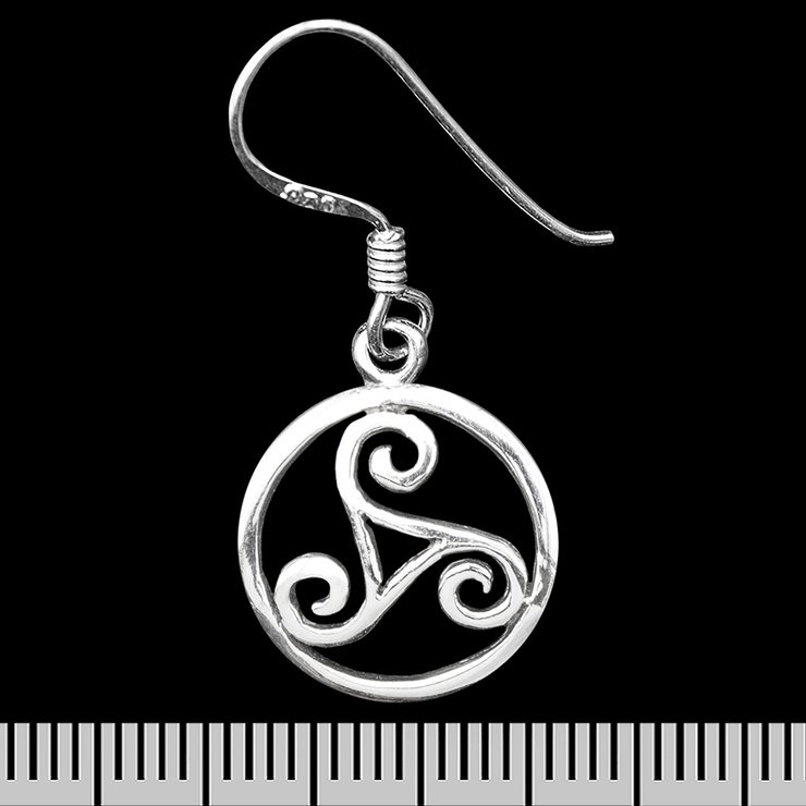 Сережка-гачок Триксель (срібло, 925 проба) (ehs-040)