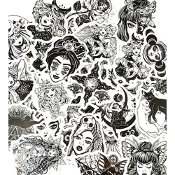 Набор стикеров Moon Magic (stk-095) 50 шт