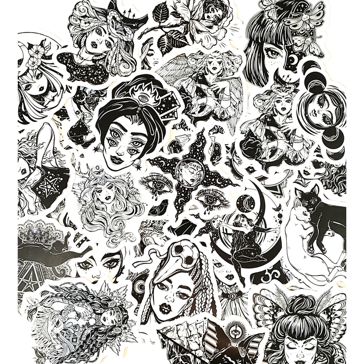 Набор стикеров Moon Magic (stk-095) 50 шт Набор стикеров Moon Magic (stk-095) 50 шт