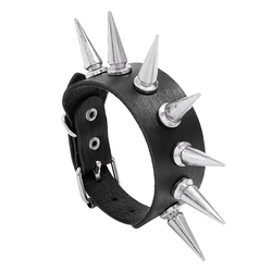 Браслет с большими шипами в один ряд (bpu-027) Браслет с большими шипами в один ряд (bpu-027)