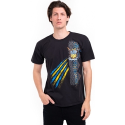 Черная футболка Urbanist Трезубец (узор)