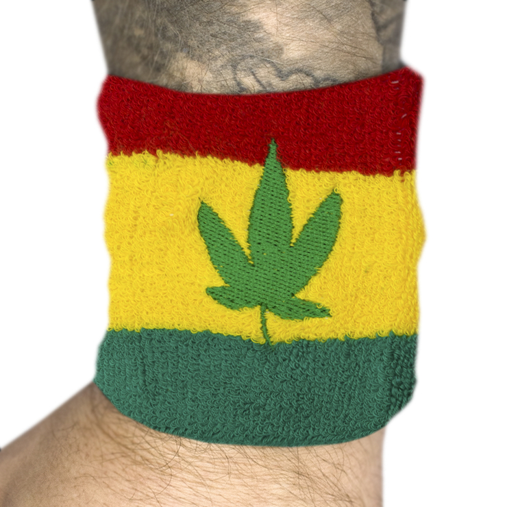 Напульсник махровый GENERIC - RASTA LEAF (wol-047)