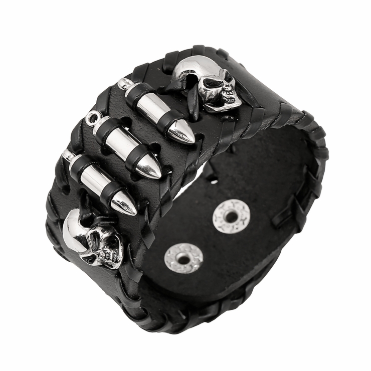 Браслет з черепами та патронами bl-174 Браслет з черепами та патронами bl-174