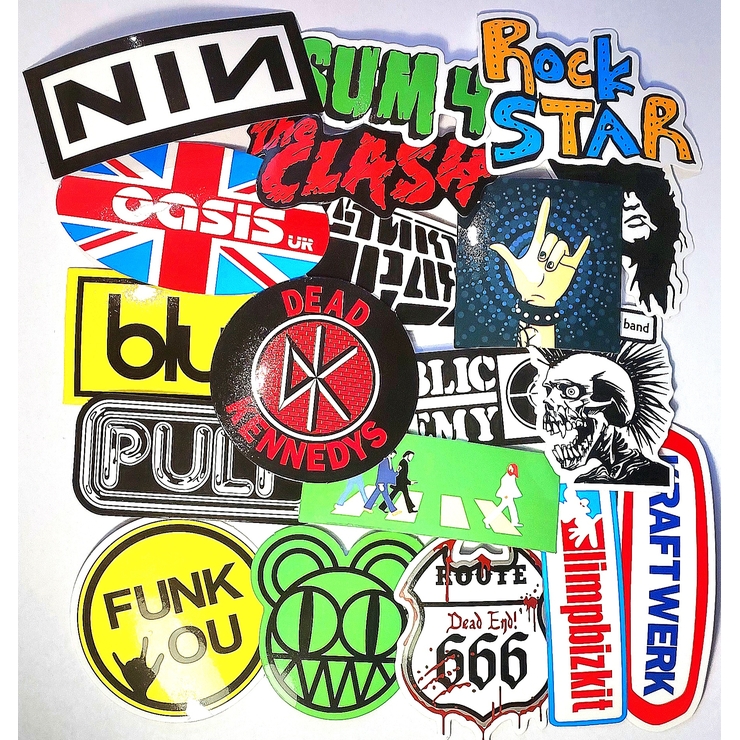 Набір стікерів Rock Bands - 4 (stk-098) (50 шт.)