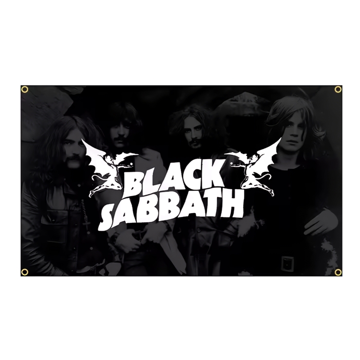 Прапор Black Sabbath (logo with band) sfc-064 Прапор Black Sabbath (logo with band) sfc-064