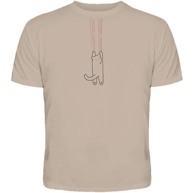 Бежева футболка Urbanist - Кіт-царапун Бежева футболка Urbanist - Кіт-царапун