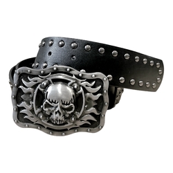 Ремінь з пряжкою Fire Skull (PU шкіра) Ремінь з пряжкою Fire Skull (PU шкіра)