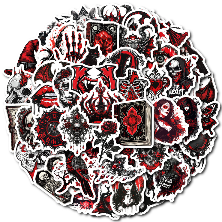 Набор стикеров Death Heart (stk-100), 50 шт.