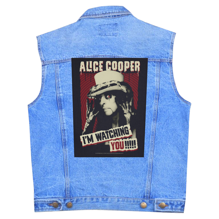 Нашивка наспинная катаная ALICE COOPER - I'M WATCHING YOU (olbp-098) Нашивка наспинная катаная ALICE COOPER - I'M WATCHING YOU (olbp-098)