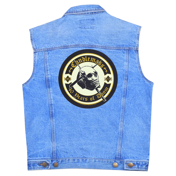 Нашивка наспинная катаная CANDLEMASS - 40 YEARS OF DOOM (olbp-101)