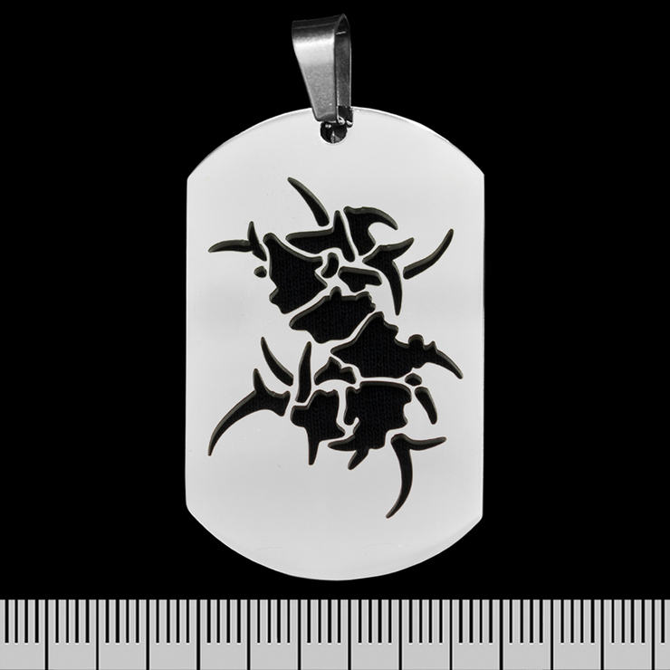 Кулон Sepultura (вырезанное лого), жетон (ptsb-203) Кулон Sepultura (вырезанное лого), жетон (ptsb-203)