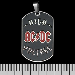 Кулон AC/DC "High Voltage", черный жетон (ptsb-205) Кулон AC/DC "High Voltage", черный жетон (ptsb-205)