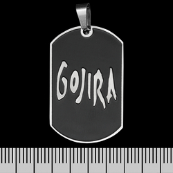 Кулон (ptsb-206) Gojira (logo), чорний жетон