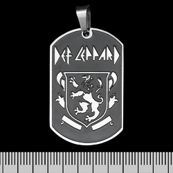 Кулон Def Leppard (crest logo), черный жетон (ptsb-207) Кулон Def Leppard (crest logo), черный жетон (ptsb-207)