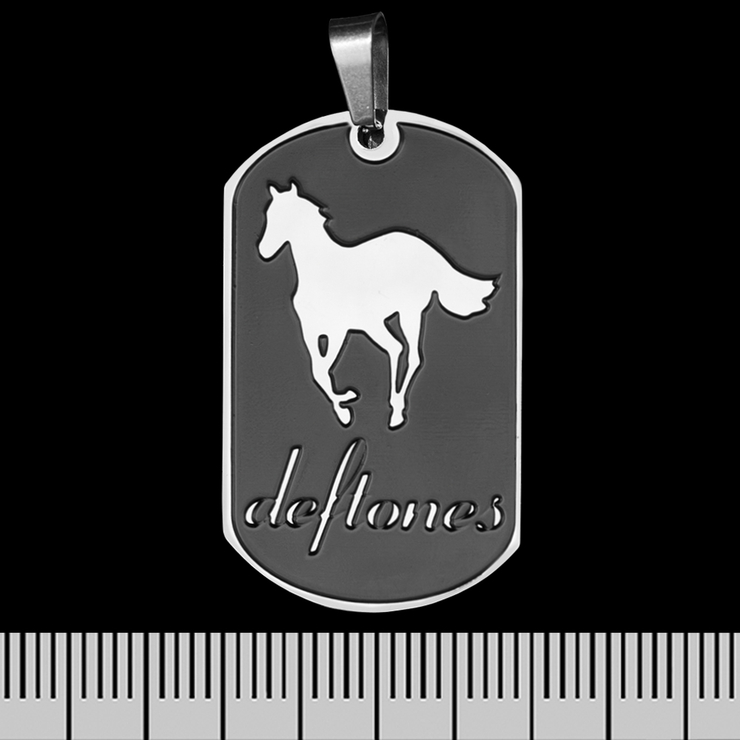 Кулон Deftones "White Pony", черный жетон (ptsb-208)