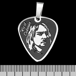 Кулон (ptsb-223) Nirvana (Kurt Cobain), чорний медіатор