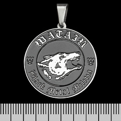 Кулон Watain - Black Metal Militia, черный медальон (ptsb-224) Кулон Watain - Black Metal Militia, черный медальон (ptsb-224)