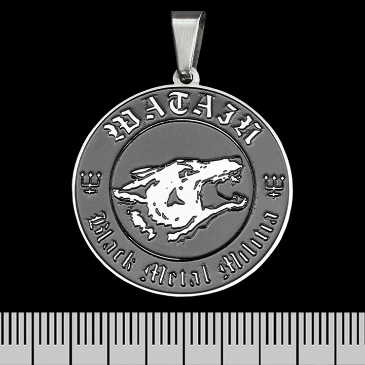 Кулон Watain - Black Metal Militia, черный медальон (ptsb-224) Кулон Watain - Black Metal Militia, черный медальон (ptsb-224)