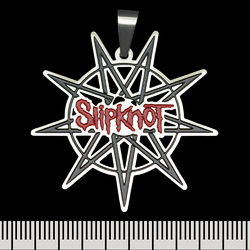 Кулон (ptsb-240) Slipknot (red logo in star), фігурний Кулон (ptsb-240) Slipknot (red logo in star), фігурний