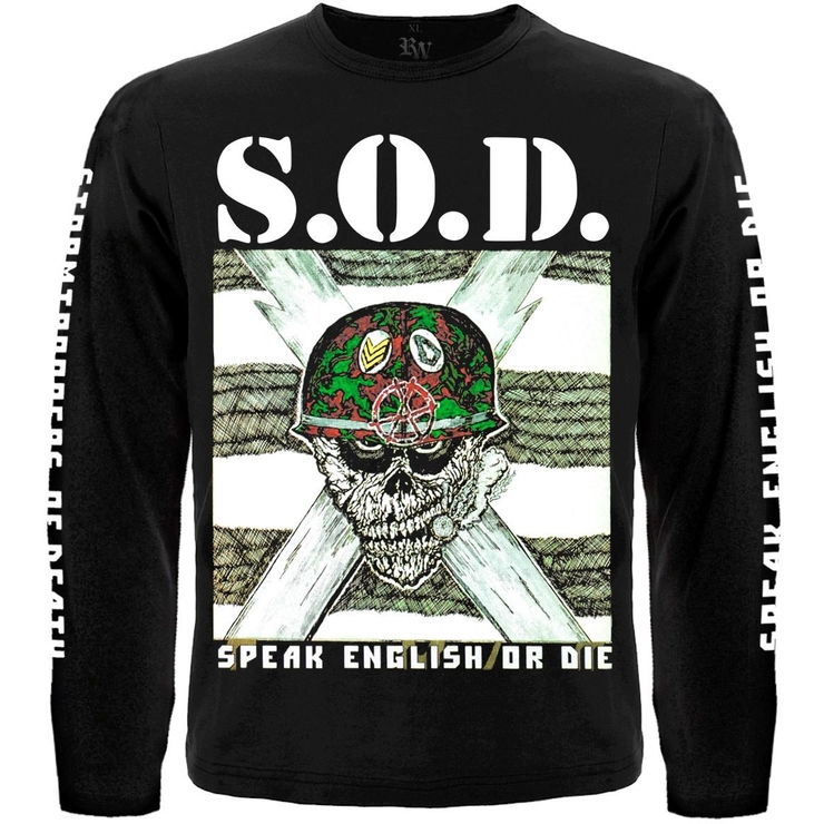 Футболка з довгим рукавом S.O.D. "Speak English or Die" Футболка з довгим рукавом S.O.D. "Speak English or Die"