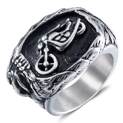 Перстень Байкерський - мотоцикл та орел (aer-035)