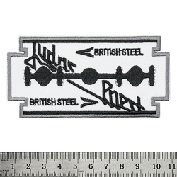 Нашивка термо Judas Priest "British Steel" (razor blade) (stp-008)