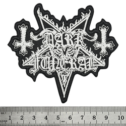 Нашивка термо Dark Funeral (white logo) (stp-080)