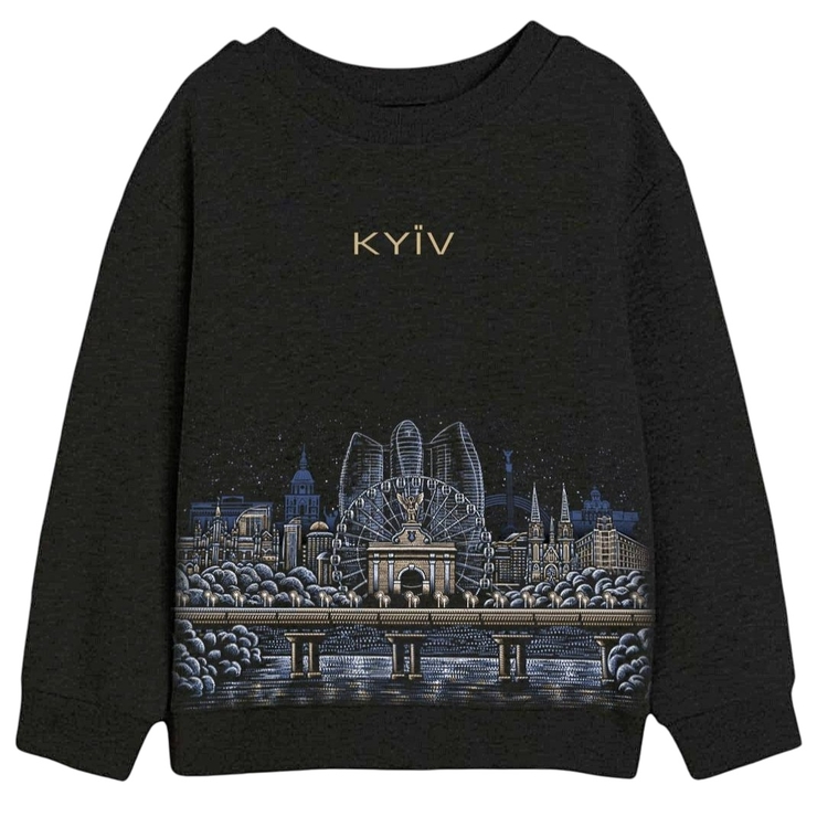 Чорний світшот Urbanist - Київська ніч